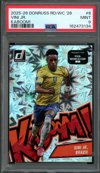 2025/26 Panini Donruss Vini Jr. Kabbom! Case Hit SSP #6 PSA 9 Brazil
