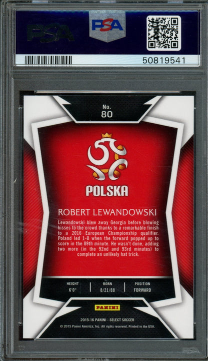 2015/16 Panini Select Robert Lewandowski With Ball #80 PSA 9 Polska
