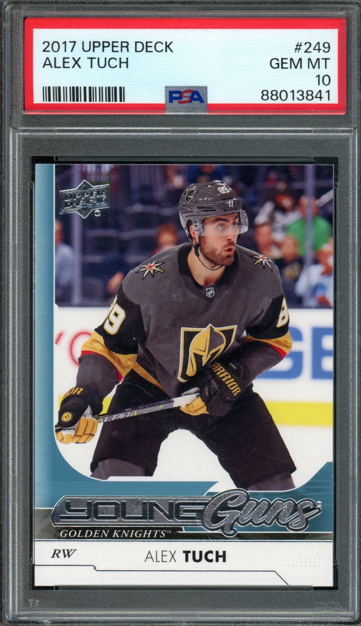 2017/18 Upper Deck Series 1 Alex Tuch Rookie RC Young Guns PSA 10 Golden Knights