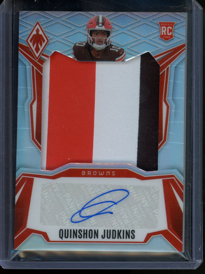 2025 Panini Phoenix Quinshon Judkins Jersey Relic Rookie Autograph /149 Browns