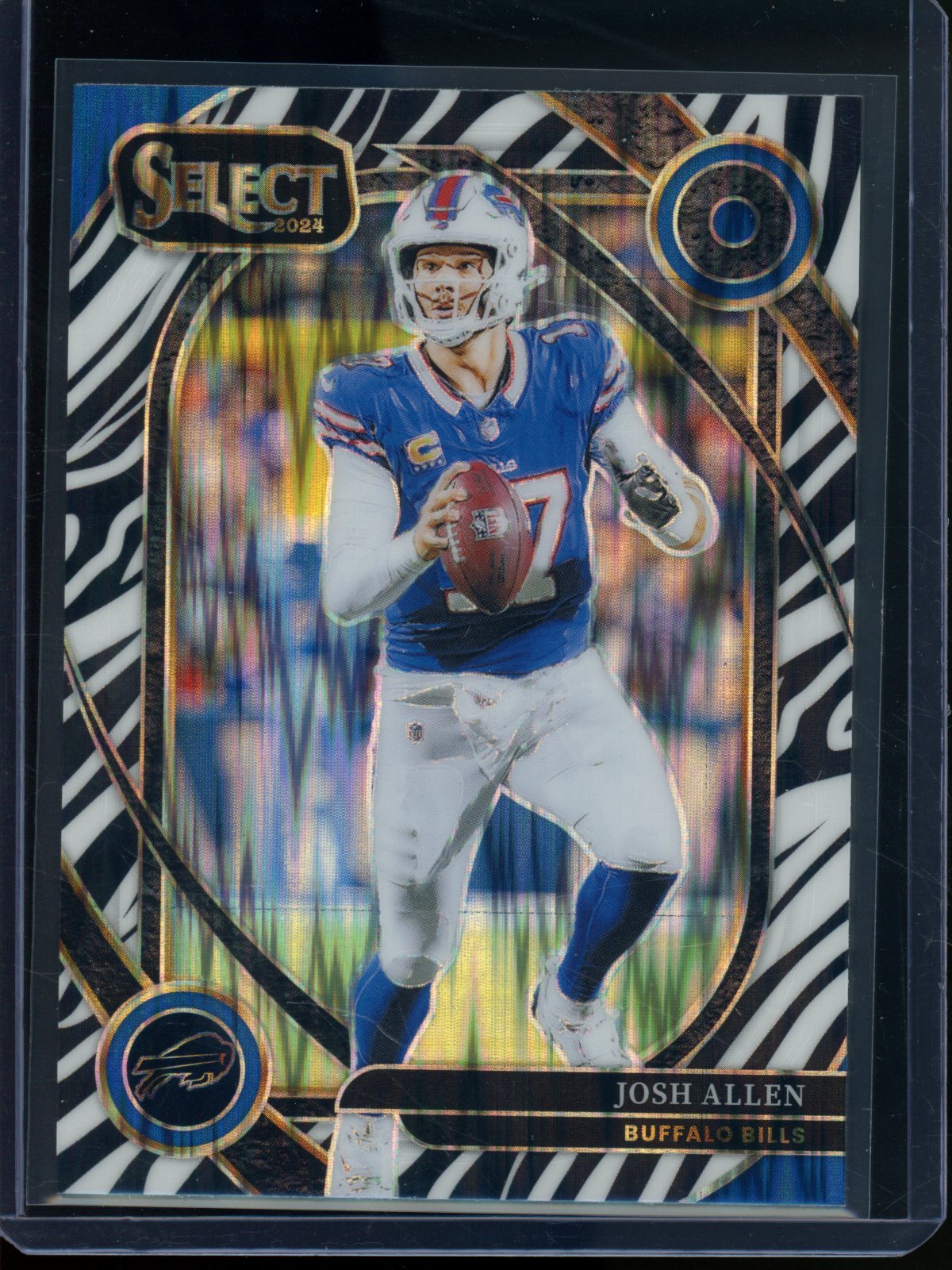 2024 Panini Select Josh Allen Club Level Zebra SSP #225 Bills