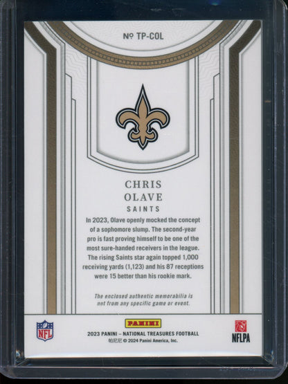 2023 Panini National Treasures Chris Olave Treasured Patches /25 Saints