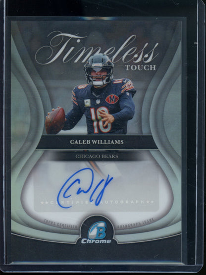 2026 Bowman Chrome Caleb Williams Timeless Touch Autograph Refractor Bears - Trading Card Market