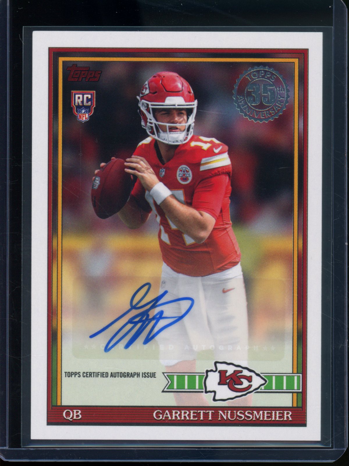 2026 Topps Flagship Garrett Nussmeier Rookie RC 1991 Autograph Chiefs