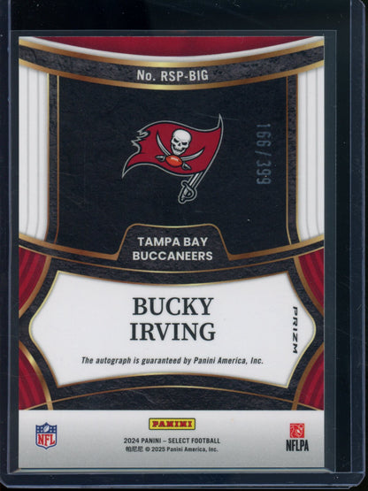 2024 Panini Select Bucky Irving Rookie RC Silver Autograph /399 Buccaneers