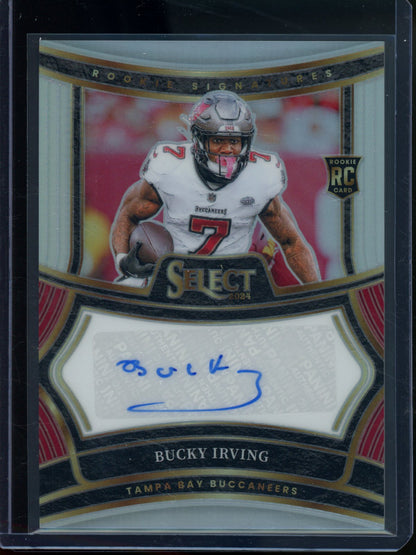 2024 Panini Select Bucky Irving Rookie RC Silver Autograph /399 Buccaneers