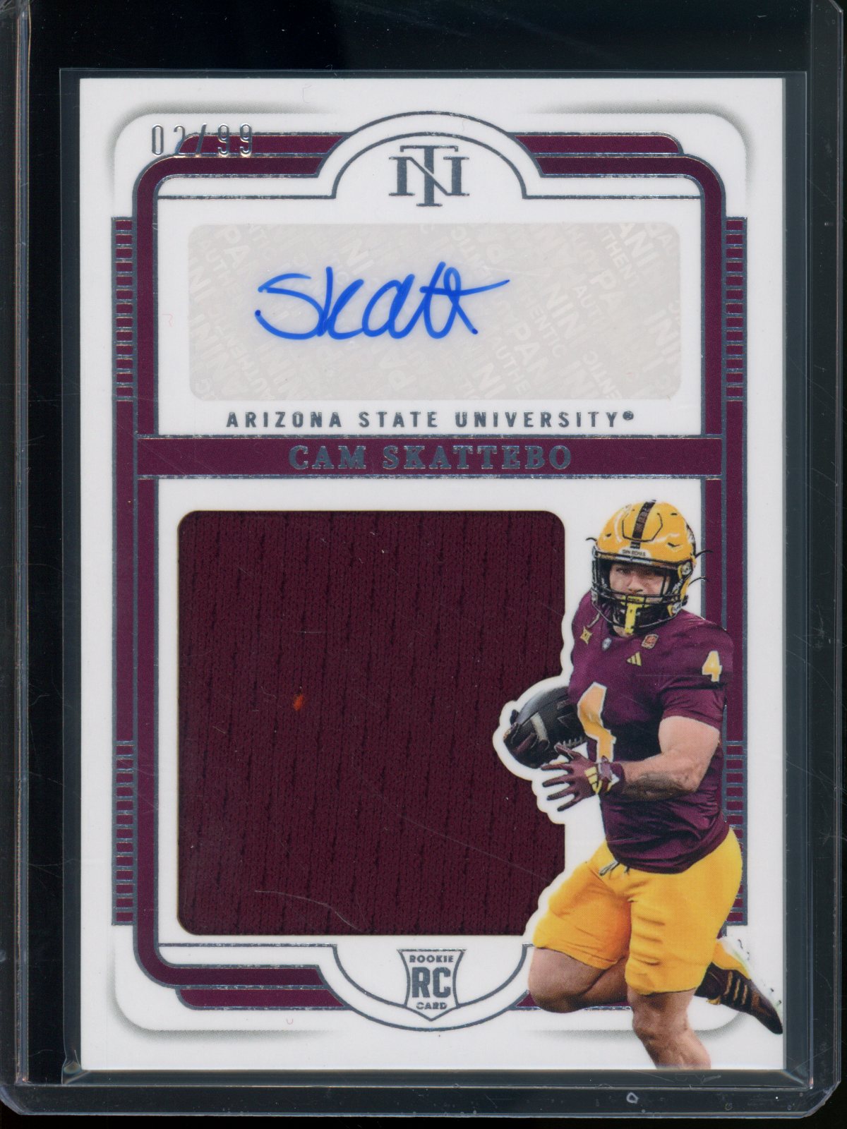 2025 Panini National Treasures Cam Skattebo Rookie RC Patch Autograph /99 Giants