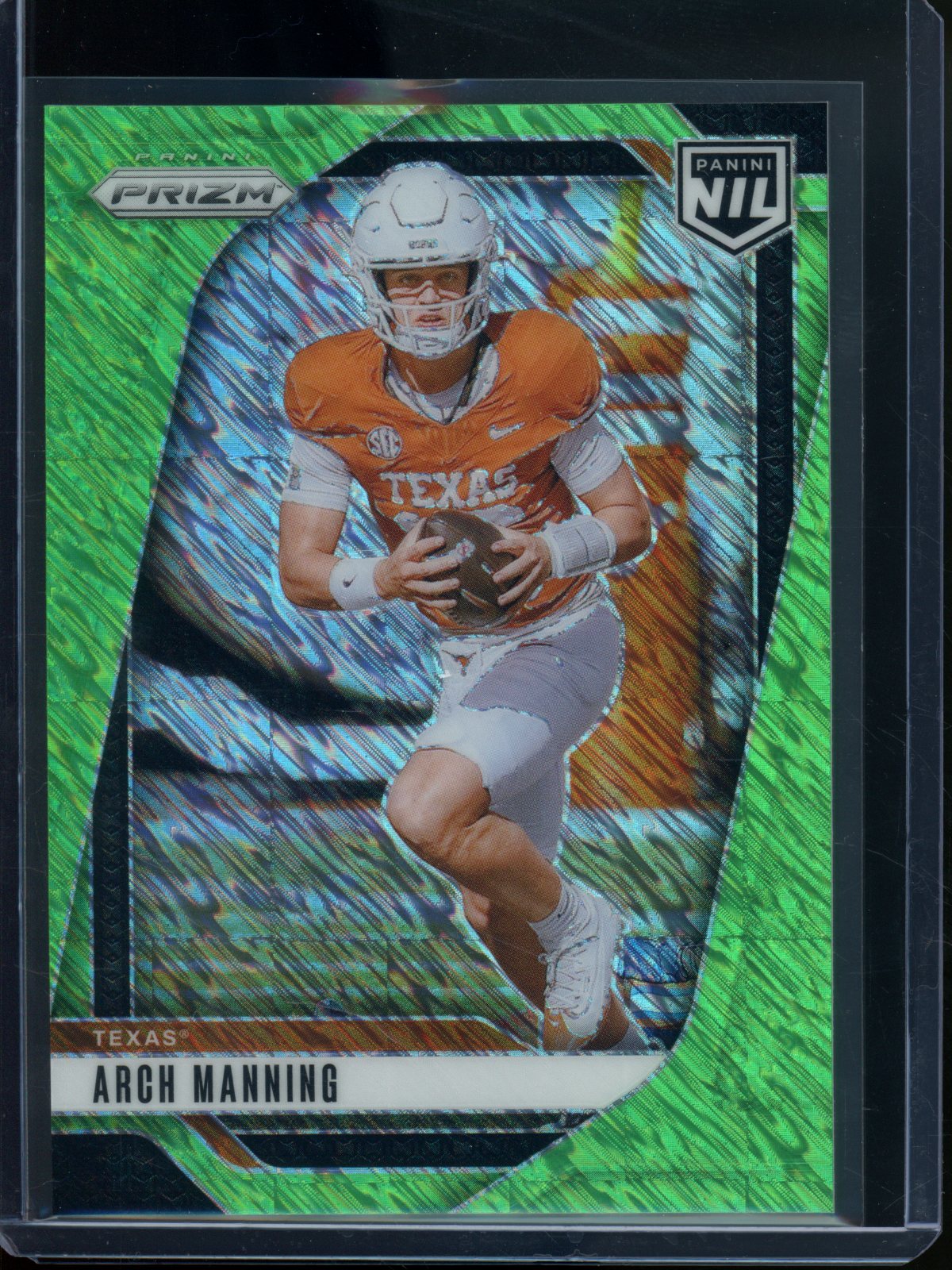 2025 Panini Prizm Arch Manning Green Shimmer SP Longhorns
