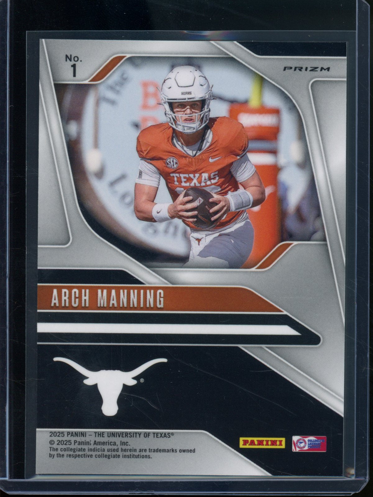 2025 Panini Prizm Arch Manning Green Shimmer SP Longhorns