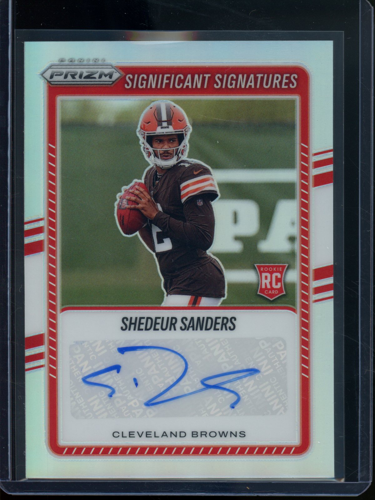 2025 Panini Prizm Shedeur Sanders Rookie RC Significant Signatures Silver Browns