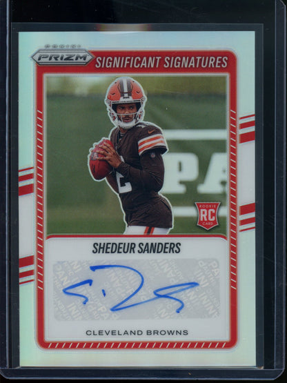 2025 Panini Prizm Shedeur Sanders Rookie RC Significant Signatures Silver Browns