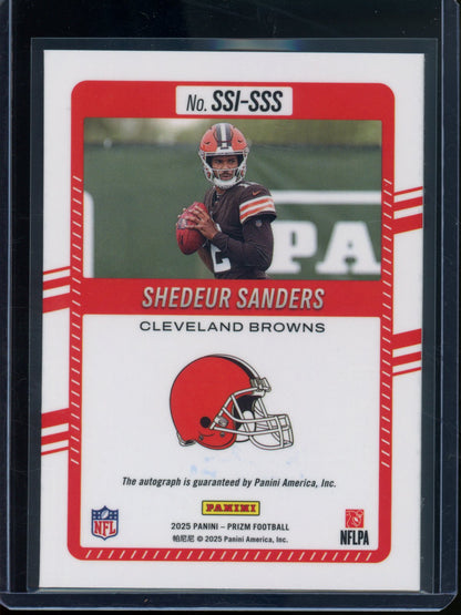 2025 Panini Prizm Shedeur Sanders Rookie RC Significant Signatures Silver Browns