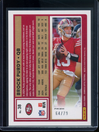 2025 Panini Optic Brock Purdy Orange Scope /79 49ERS
