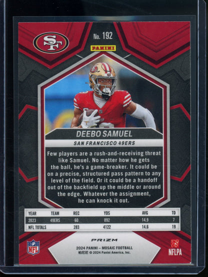 2024 Panini Mosaic Deebo Samuel Genesis SSP #192 49ers