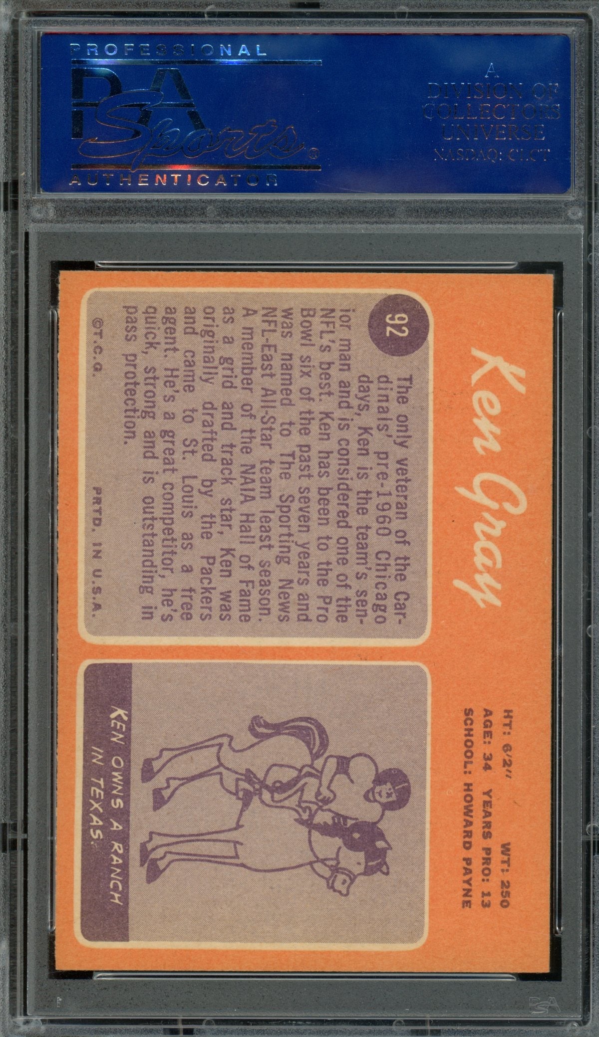 1970 Topps Ken Gray #92 PSA 8 Cardinals