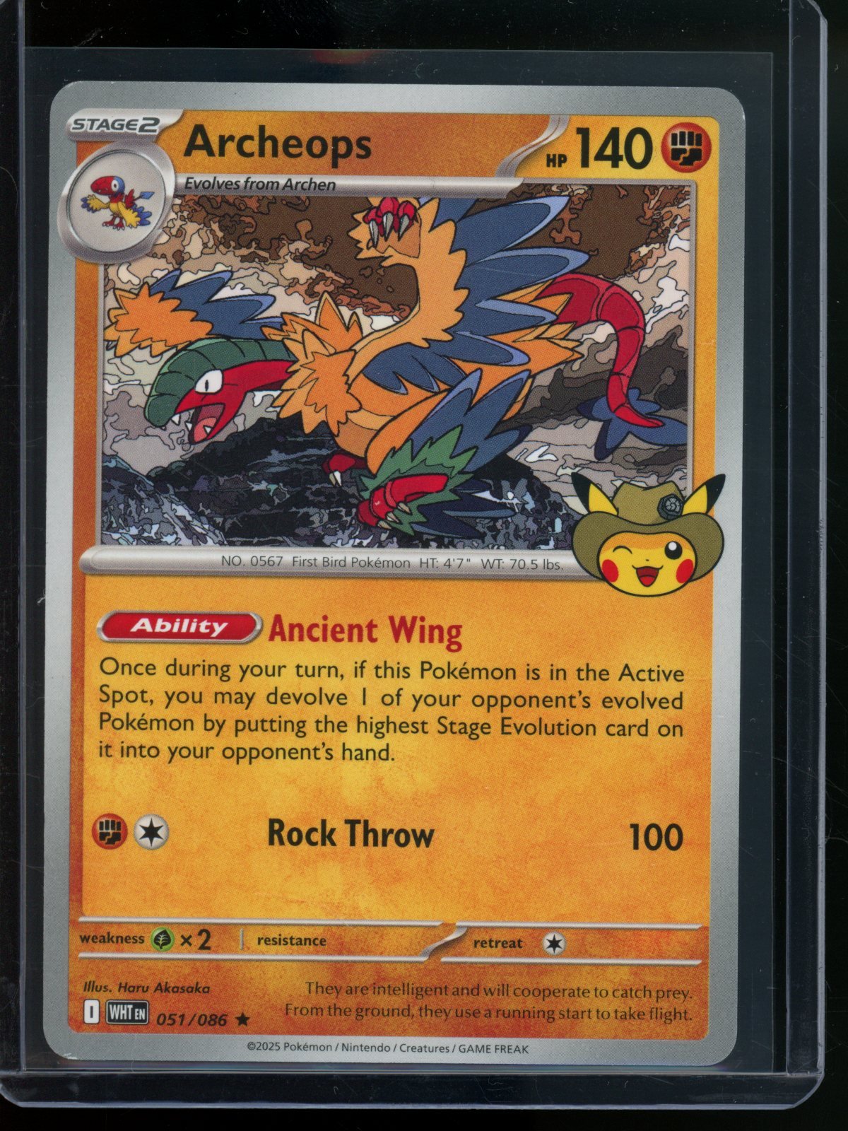 2025 Pokemon White Flare Archeops 051/086 Stamped - Trading Card Market
