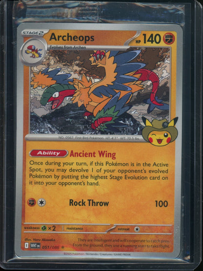 2025 Pokemon White Flare Archeops 051/086 Stamped (Sealed) - Trading Card Market