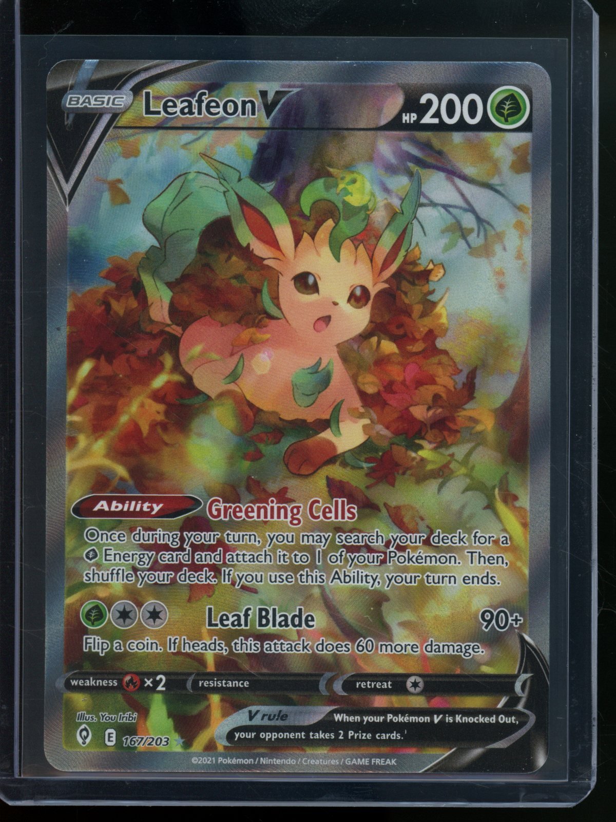 2021 Pokemon Evolving Skies Leafeon V 167/203 - Trading Card Market