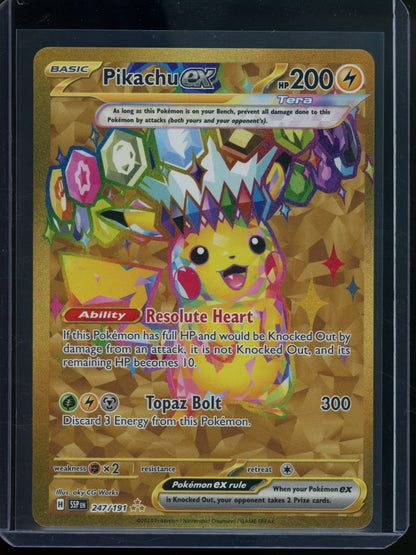 2024 Pokemon Surging Sparks Pikachu EX 247/191 - Trading Card Market