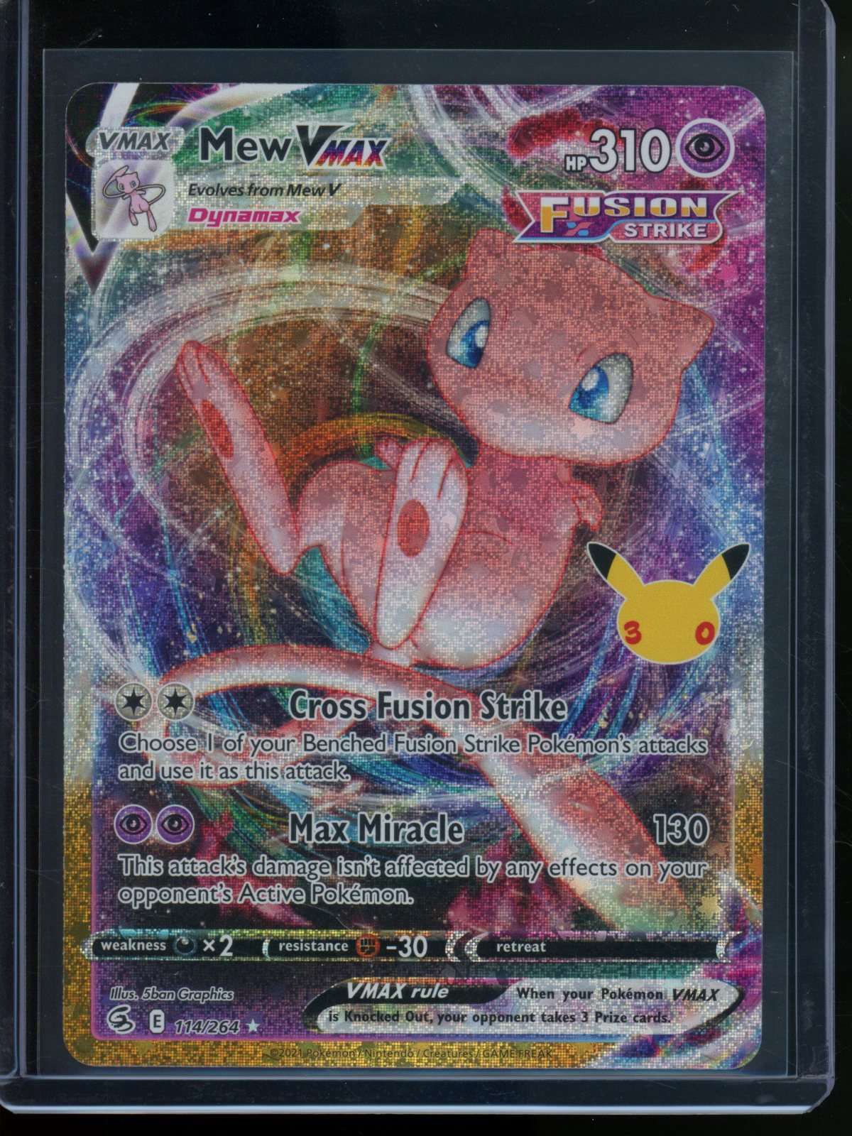 2021 Pokemon 30th Anniversary Mew VMAX 114/264 - Trading Card Market