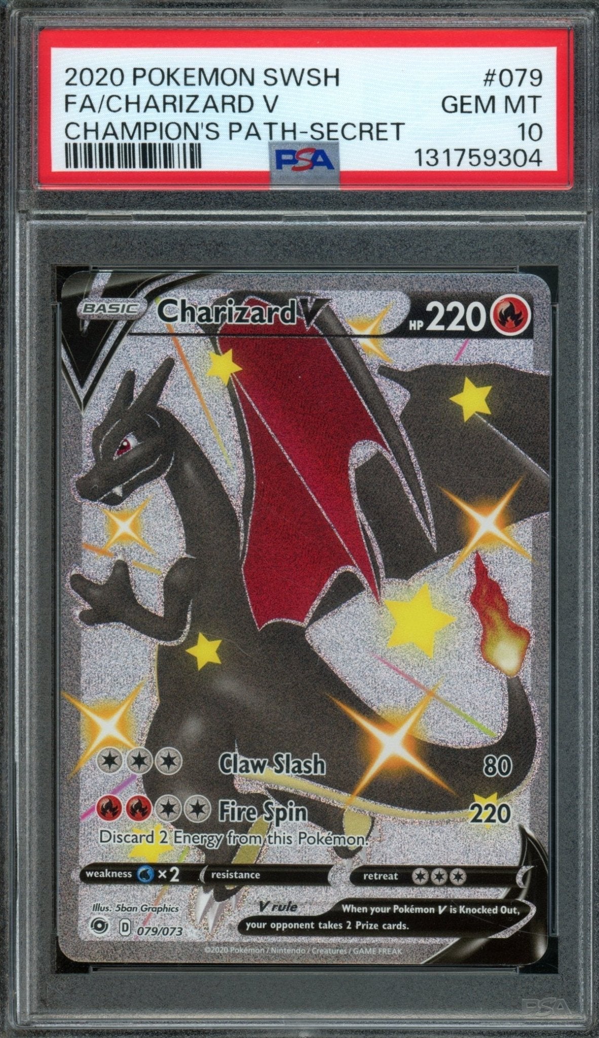 2020 Pokemon Champion's Path Charizard Vstar 079/073 PSA 10 - Trading Card Market