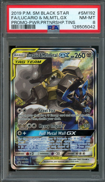 2019 Pokemon Team Up Lucario & Melmetal GX SM192 PSA 8 - Trading Card Market