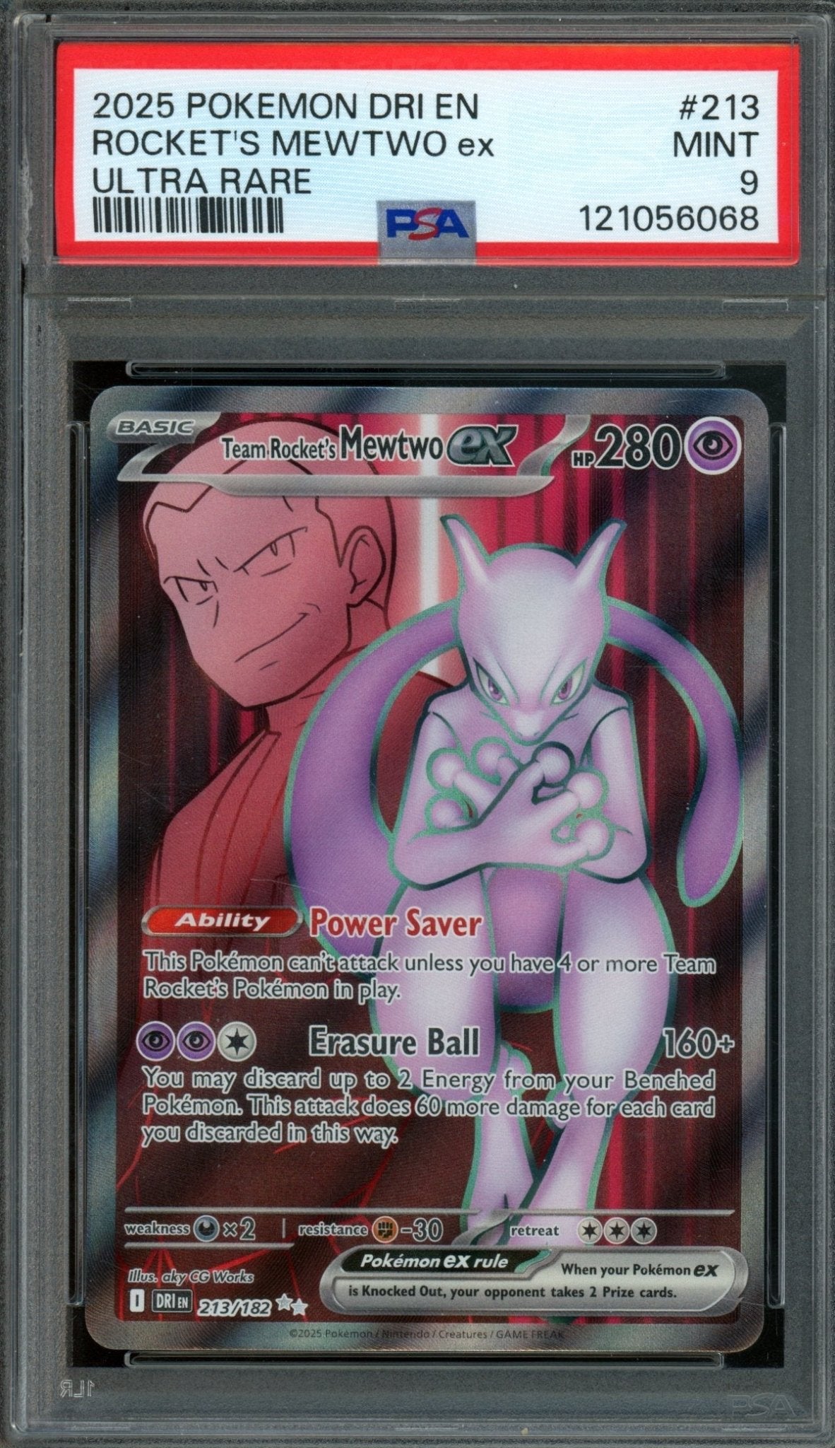 2025 Pokemon Destined Rivals Rocket's Mewtwo EX 213/182 PSA 9 - Trading Card Market