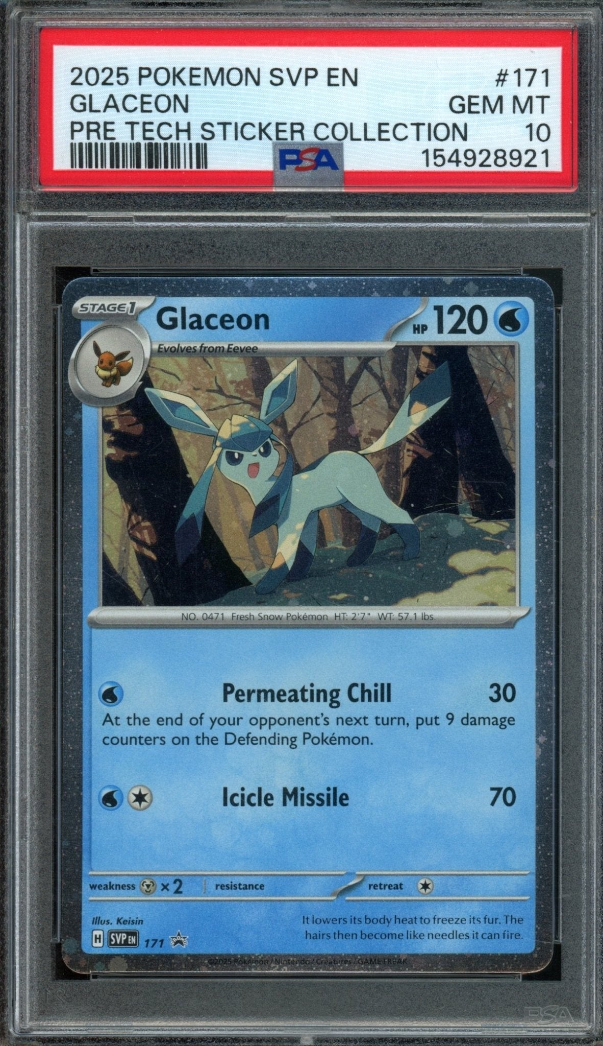 2025 Pokemon Scarlet and Violet Glaceon 171 Promo PSA 10 - Trading Card Market