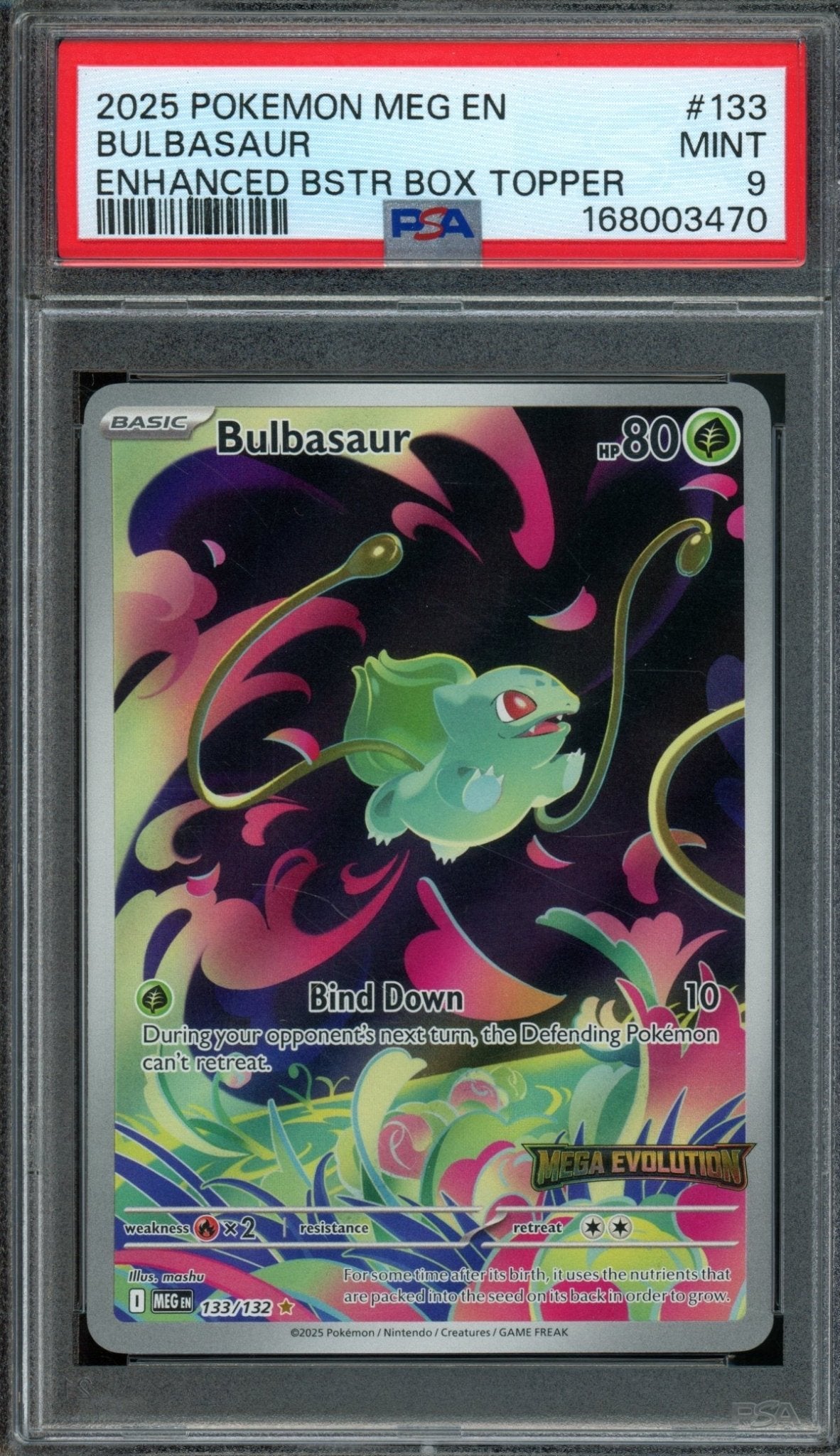 2025 Pokemon Mega Evolutions Bulbasaur Stamped 133/132 PSA 9 - Trading Card Market