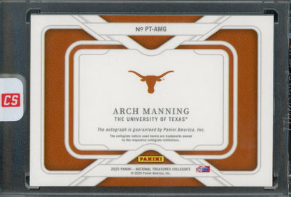 2025 Panini National Treasures Arch Manning Rated Prospect Potential Treasures Autograph /75 Longhorns - Trading Card Market