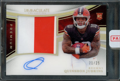 2025 Panini Immaculate Quinshon Judkins Rookie Premium Jersey Relic Autograph /25 Browns - Trading Card Market