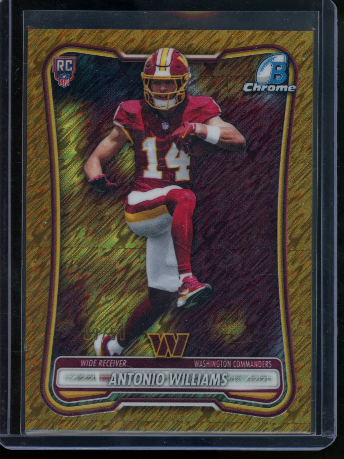 2026 Bowman Chrome Antonio Williams Rookie RC Gold Shimmer Refractor /50 Commanders - Trading Card Market