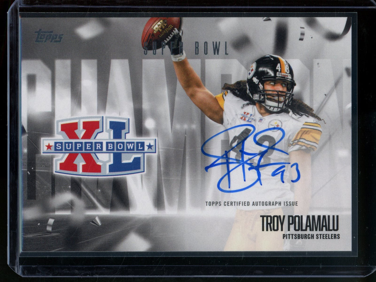 2026 Topps Flagship Troy Polamalu Super Bowl XL Autograph Steelers - Trading Card Market