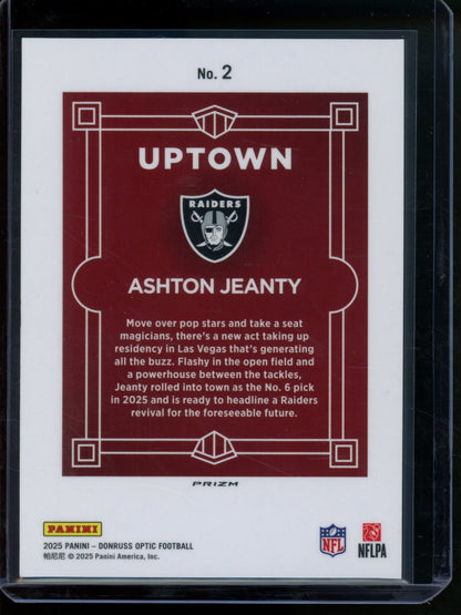 2025 Panini Optic Ashton Jeanty Rookie RC Uptown Case Hit Raiders - Trading Card Market