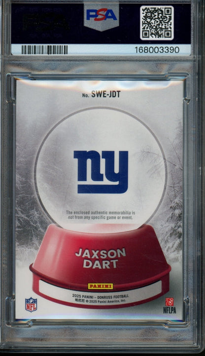 2025 Panini Donruss Jaxson Dart Rookie Holiday Sweater #SWE-JDT PSA 9 Giants - Trading Card Market