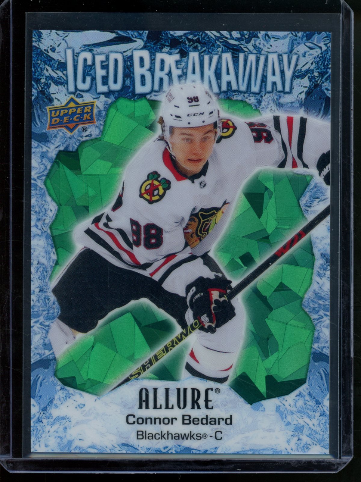 2023/24 Upper Deck Allure Connor Bedard Green Iced Breakaway /249 Blackhawks - Trading Card Market