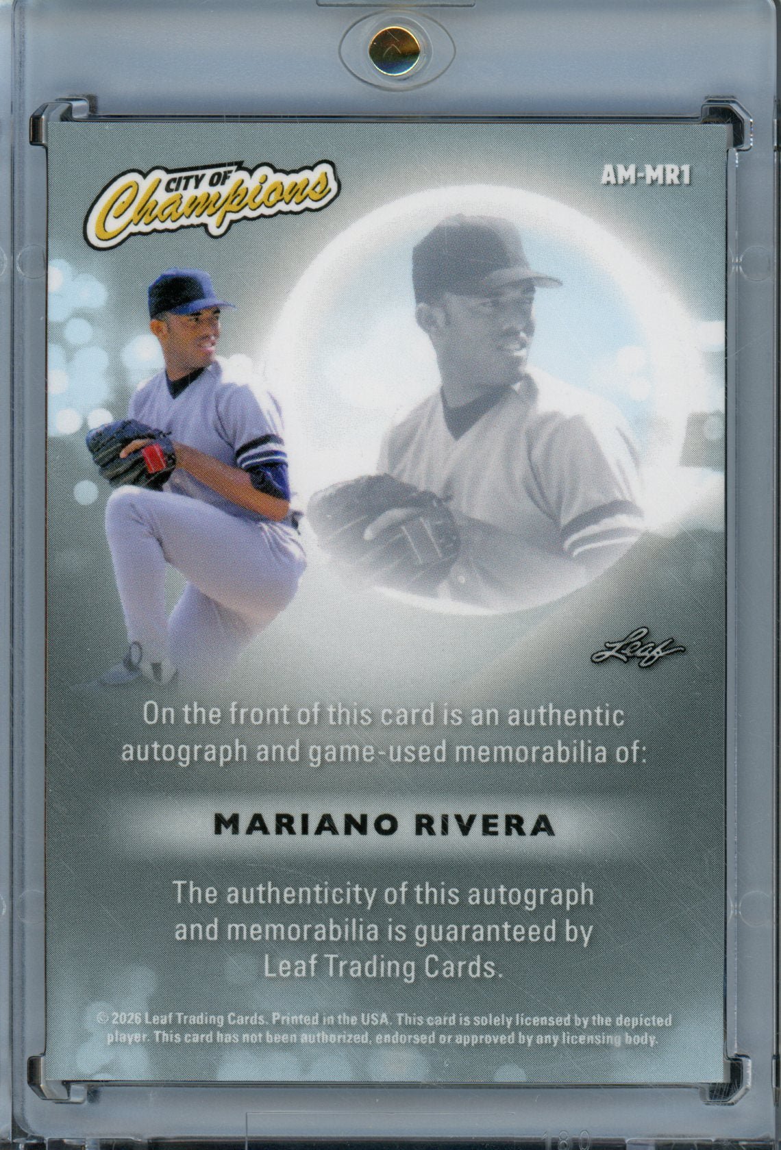 2026 Leaf City of Champions Mariano Rivera Jersey Relic Autograph /6 Yankees - Trading Card Market