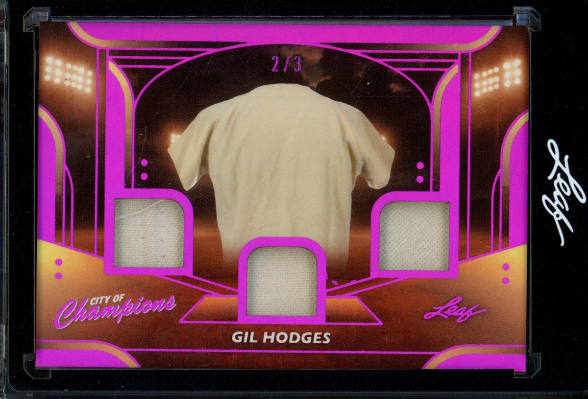 2026 Leaf City of Champions Gil Hodges Triple Jersey Relic /3 - Trading Card Market