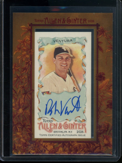 2026 Topps Allen and Ginter Robin Ventura Mini Autograph White Sox - Trading Card Market