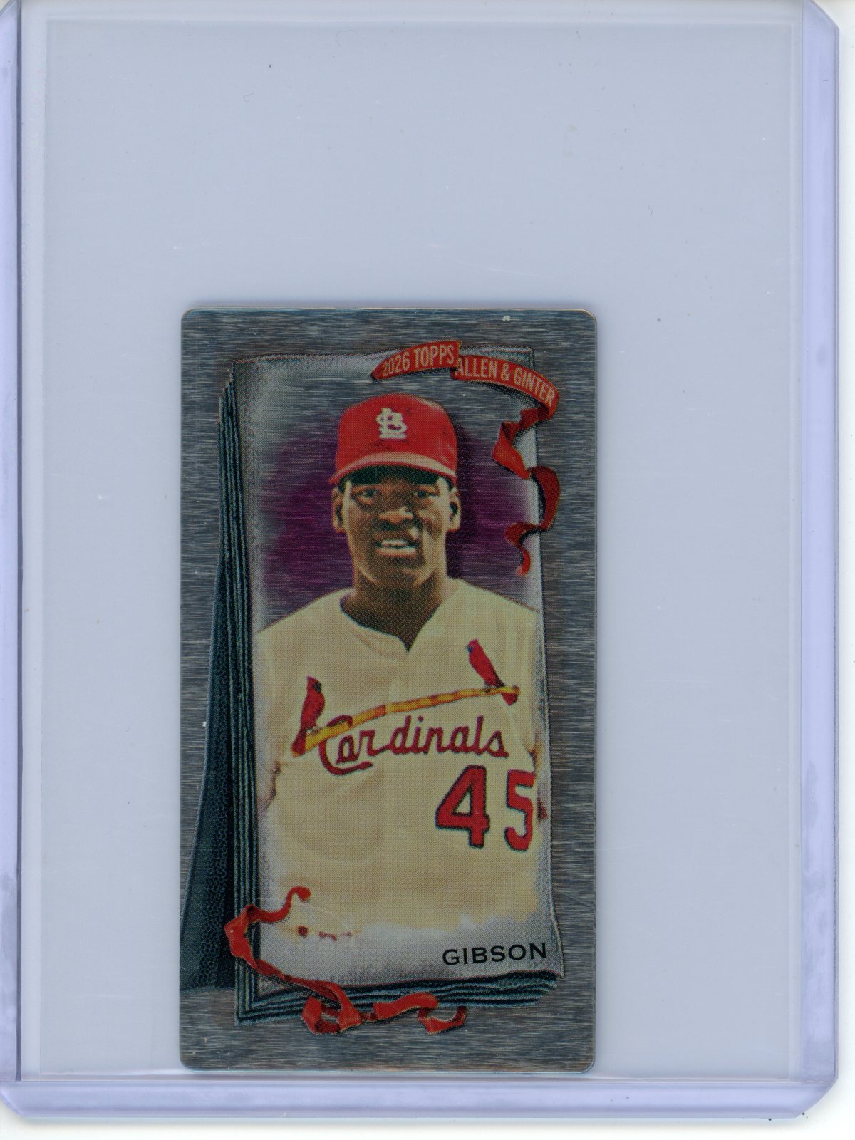 2026 Topps Allen and Ginter Bob Gibson Mini Steel SSP (/3) Cardinals - Trading Card Market