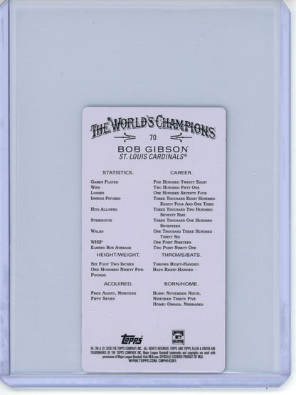 2026 Topps Allen and Ginter Bob Gibson Mini Steel SSP (/3) Cardinals - Trading Card Market