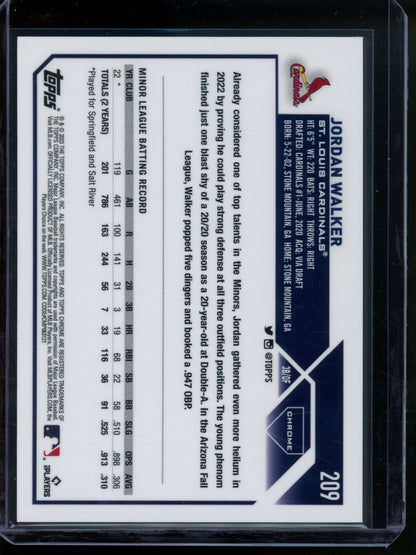 2023 Topps Chrome Jordan Walker Rookie RC Orange Wave Refractor /25 Cardinals - Trading Card Market