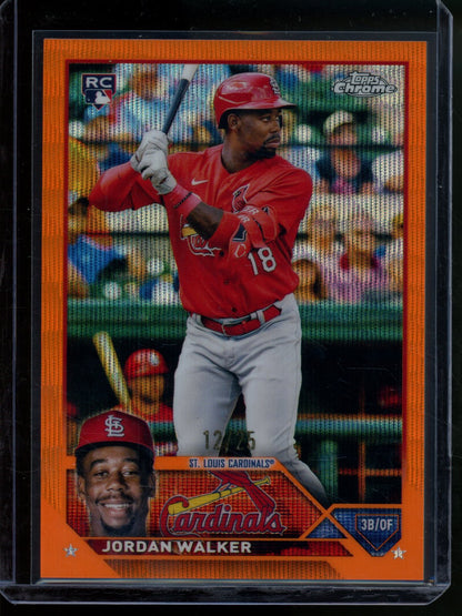 2023 Topps Chrome Jordan Walker Rookie RC Orange Wave Refractor /25 Cardinals - Trading Card Market