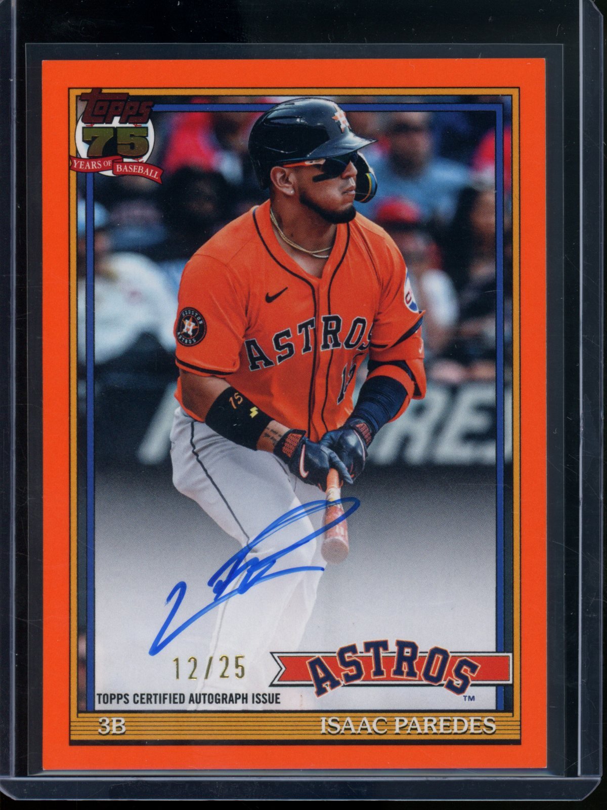 2026 Topps Flagship Isaac Paredes 91' Orange Autograph /25 Astros - Trading Card Market