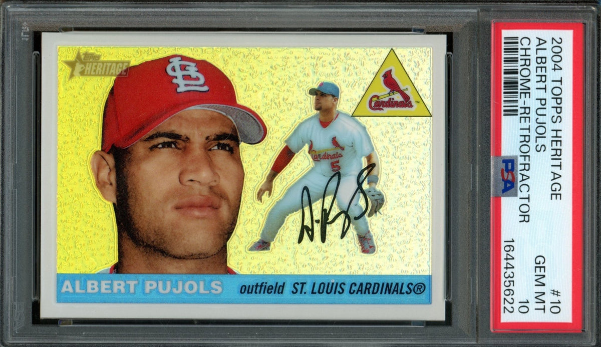 2004 Topps Heritage Albert Pujols Chrome Retrofractor /555 PSA 10 Cardinals - Trading Card Market