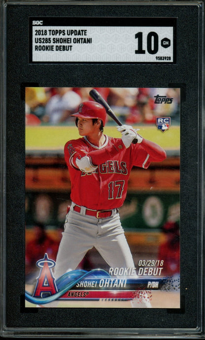 2018 Topps Update Shohei Ohtani Rookie RC Debut SGC 10 Angels - Trading Card Market
