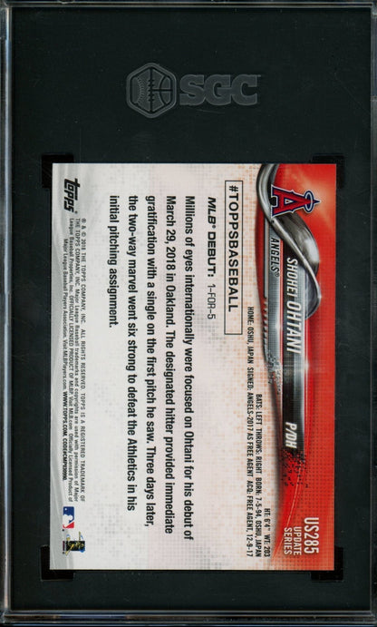 2018 Topps Update Shohei Ohtani Rookie RC Debut SGC 10 Angels - Trading Card Market
