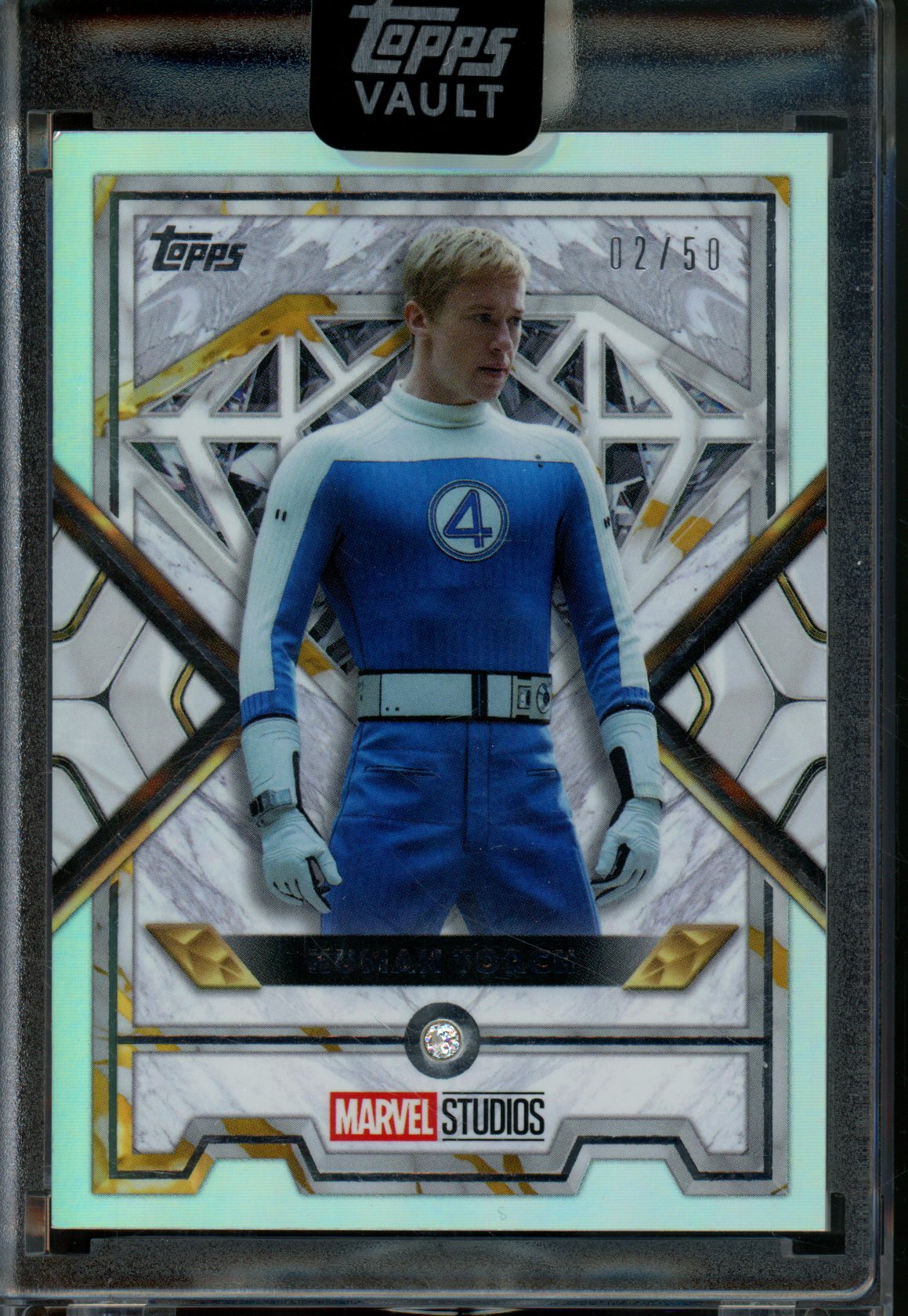 2026 Topps Vault Marvel Human Torch Encased Diamond /50 Fantastic 4