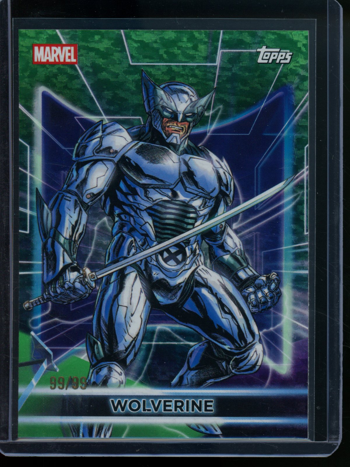 2026 Topps Neon Marvel Wolverine Green /99 #9