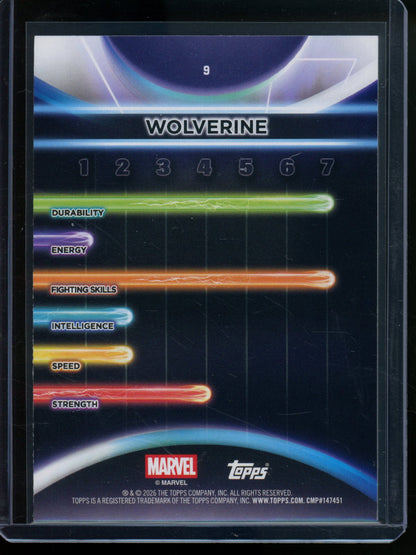 2026 Topps Neon Marvel Wolverine Green /99 #9